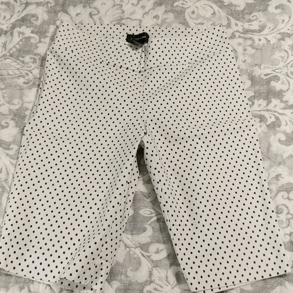 White polka dot shorts size 6